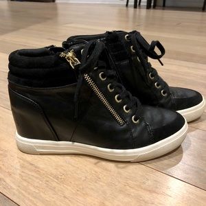 Aldo Black Heeled Sneaker